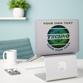 Techno music dj Werbeaktion Custom-Cut Vinyl Stick Aufkleber