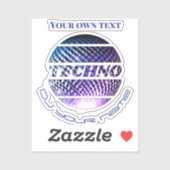 Techno Music DJ Werbeaktion Custom-Cut Vinyl Stick Aufkleber (Blatt)