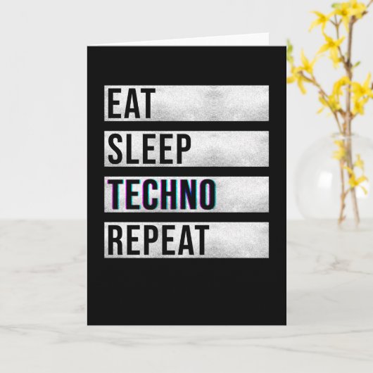 Techno Music Electro River Karte (Gelbe Blume)