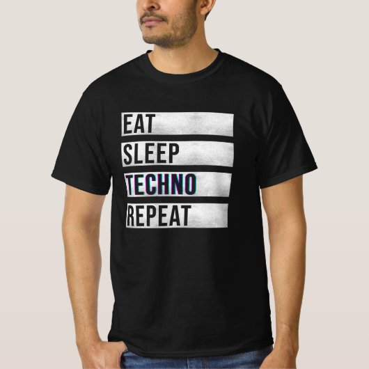 Techno Music Electro River T-Shirt (Vorderseite)
