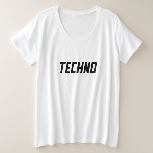 TECHNO Music Große Größe T-Shirt (Design vorne)