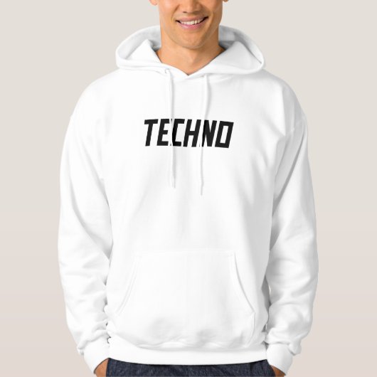 TECHNO Music Hoodie (Vorderseite)