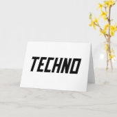 TECHNO Music Karte (Gelbe Blume)