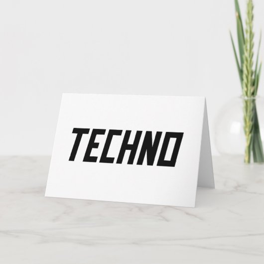 TECHNO Music Karte (Vorderseite)