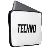 TECHNO Music Laptopschutzhülle (Vorne Rechts)