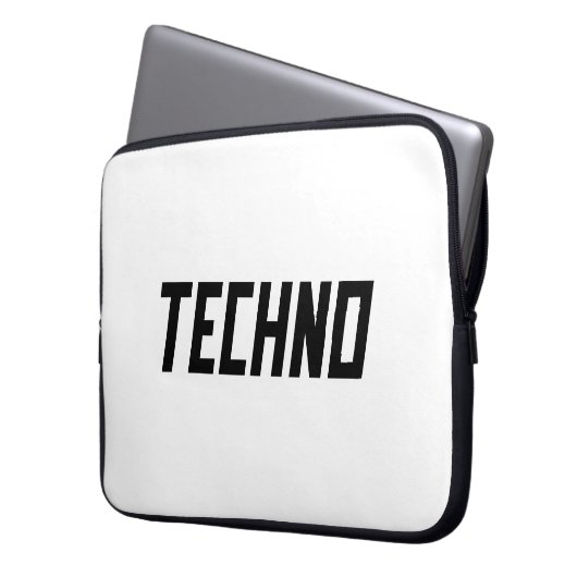 TECHNO Music Laptopschutzhülle (Vorderseite Links)