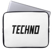 TECHNO Music Laptopschutzhülle (Vorderseite)
