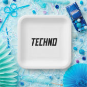 TECHNO Music Pappteller (Party)