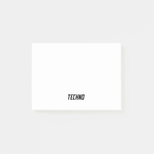 TECHNO Music Post-it Klebezettel (Vorderseite)