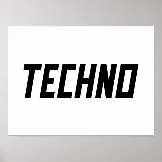 TECHNO Music Poster (Vorne)