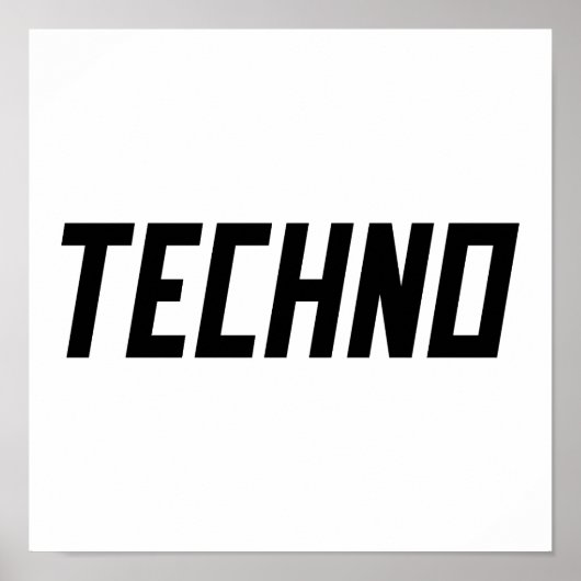 TECHNO Music Poster (Vorne)