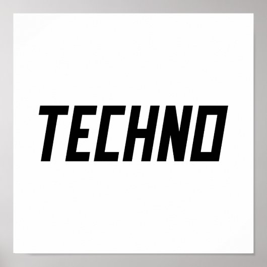 TECHNO Music Poster (Vorne)