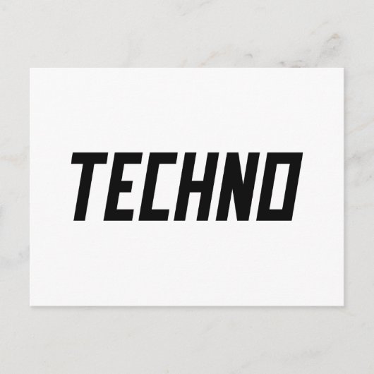 TECHNO Music Postkarte (Vorderseite)