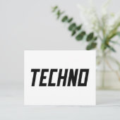 TECHNO Music Postkarte (Stehend Vorderseite)