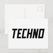 TECHNO Music Postkarte (Vorne/Hinten)