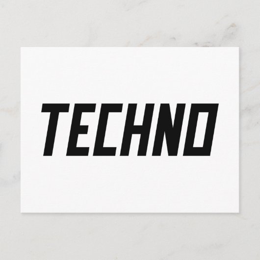 TECHNO Music Postkarte (Vorderseite)