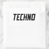 TECHNO Music Rechteckiger Aufkleber (Tasche)