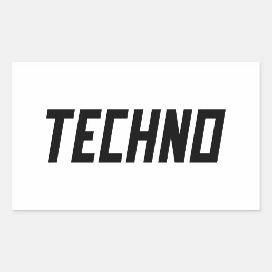 TECHNO Music Rechteckiger Aufkleber (Vorderseite)