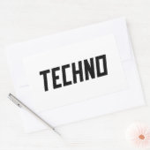 TECHNO Music Rechteckiger Aufkleber (Umschlag)
