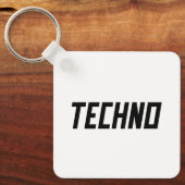 TECHNO Music Schlüsselanhänger (Vorderseite)
