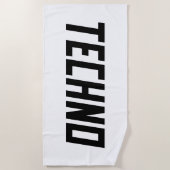 TECHNO Music Strandtuch (Vorderseite)