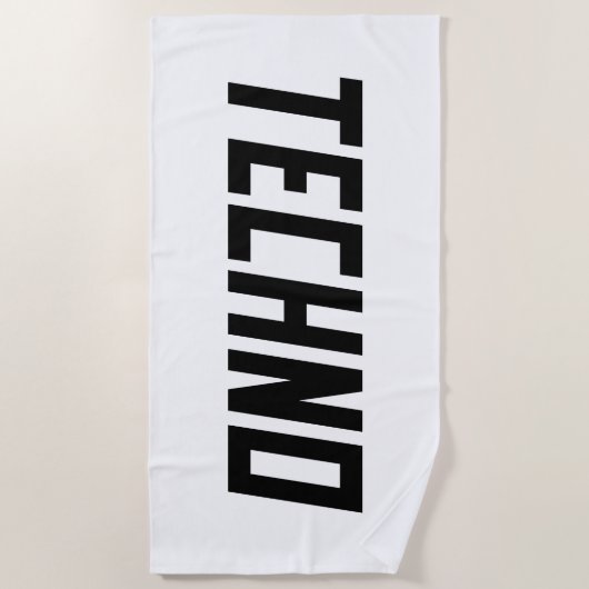 TECHNO Music Strandtuch (Vorderseite)