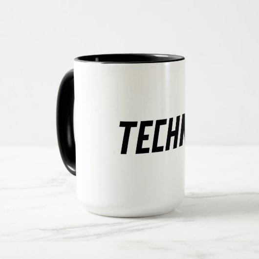 TECHNO Music Tasse (Vorderseite Links)