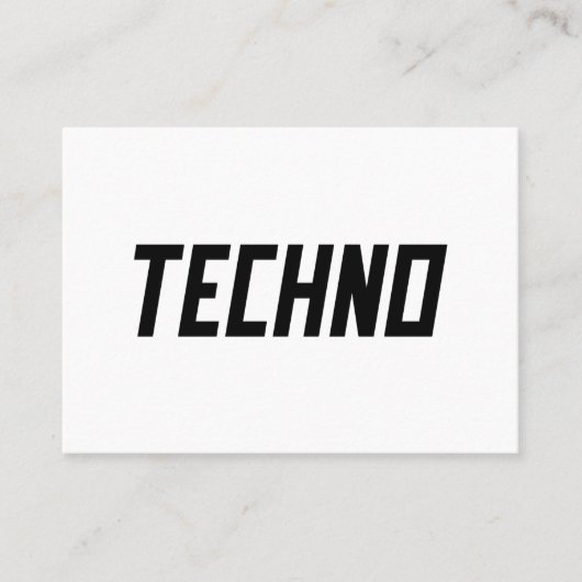 TECHNO Music Visitenkarte (Vorderseite)