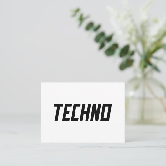 TECHNO Music Visitenkarte (Stehend Vorderseite)