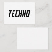 TECHNO Music Visitenkarte (Vorne/Hinten)