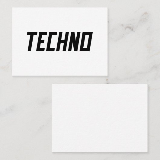TECHNO Music Visitenkarte (Vorne/Hinten)