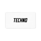 TECHNO-Musik Adressaufkleber (Vorne)