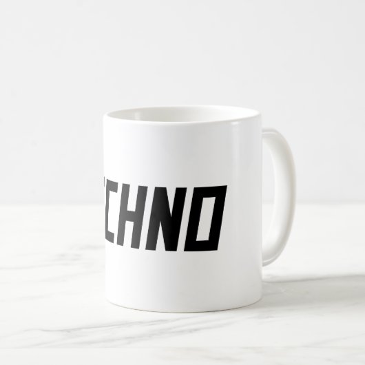 TECHNO-Musik Kaffeetasse (VorderseiteRechts)