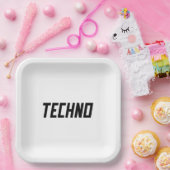 Techno Musik Pappteller (Party)