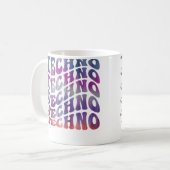 Techno-Musik psychedelischer stilvoller Edm-Dj-Rav Kaffeetasse (Vorderseite Links)