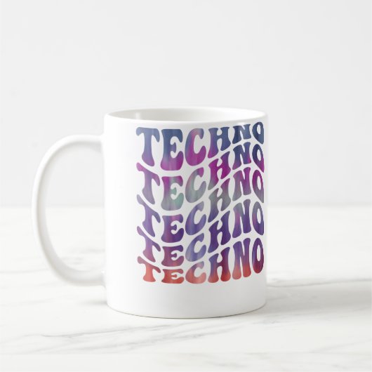 Techno-Musik psychedelischer stilvoller Edm-Dj-Rav Kaffeetasse (Links)