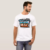 Techno Musik-Shirt T-Shirt (Vorne ganz)