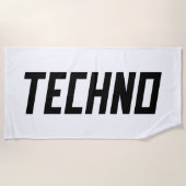 Techno-Musik Strandtuch (Vorderseite)