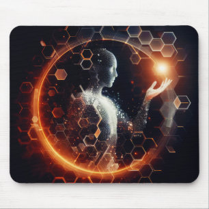 Techno-Organische Vision: Futuristische Designs fü Mousepad