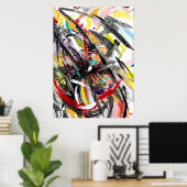 Techno-Orkanmalerei Poster (Heimbüro)