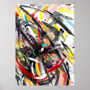 Techno-Orkanmalerei Poster