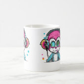 Techno-Party-Affe Edm Rave Kaffeetasse (Mittel)
