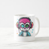 Techno Party Monkey Edm Rave Kaffeetasse (VorderseiteRechts)