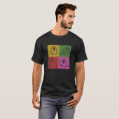 Techno Party Parrot Pop Art T-Shirt (Vorne ganz)