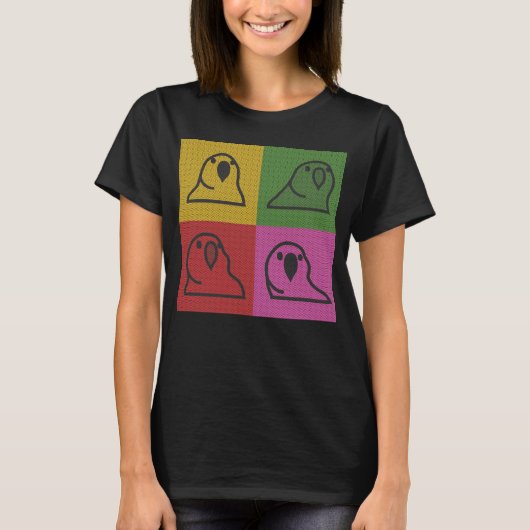Techno Party Parrot Pop Art TShirt (Vorderseite)