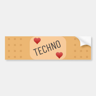 Techno Patch / bandaid, Techno heilt Wunden Autoaufkleber