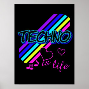 Techno Plakat