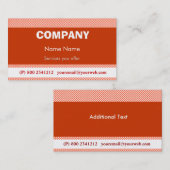 Techno Pop Retro Visitenkarte (Vorne/Hinten)