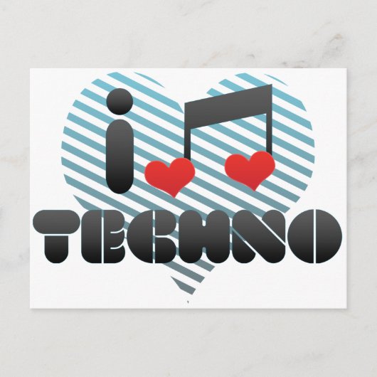 Techno Postkarte (Vorderseite)