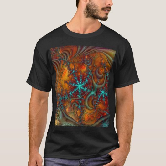 Techno Psychedelic Fraktal T-Shirt (Vorderseite)